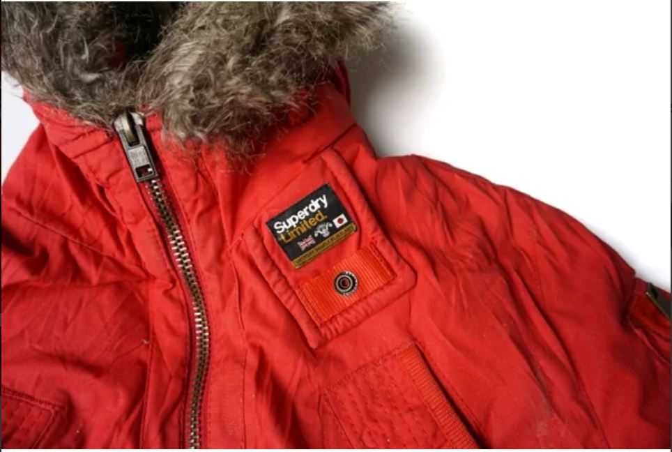 Geaca iarna Apline Bomber Jacket Superdry Bumbac/marime M-L/rosie