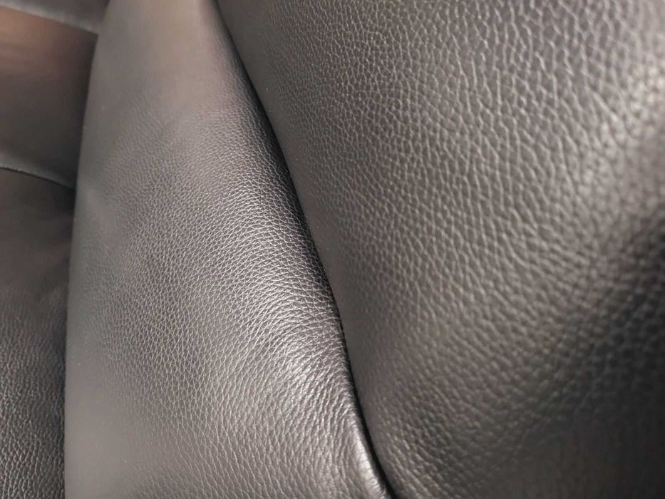 Черен кожен ъглов диван и фотьойл Artemis с ел. облегалки