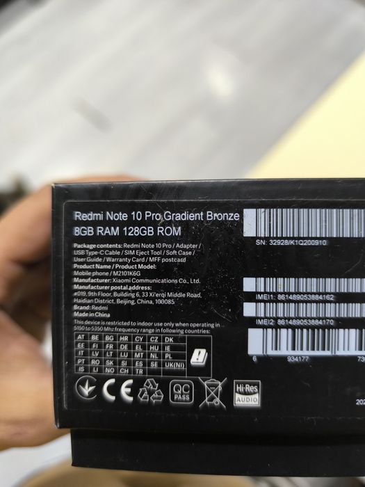Redmi not 10 Pro  128gb