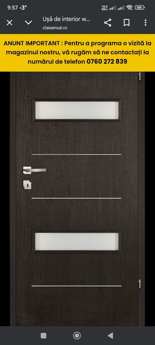 Uși de interior Classen Wenge cu sau fără toc