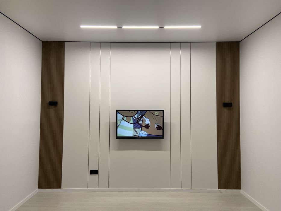 Установка бамбуковых панелей