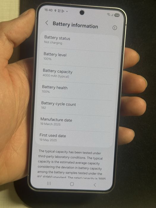 Samsung s25 128gb 100% baterie