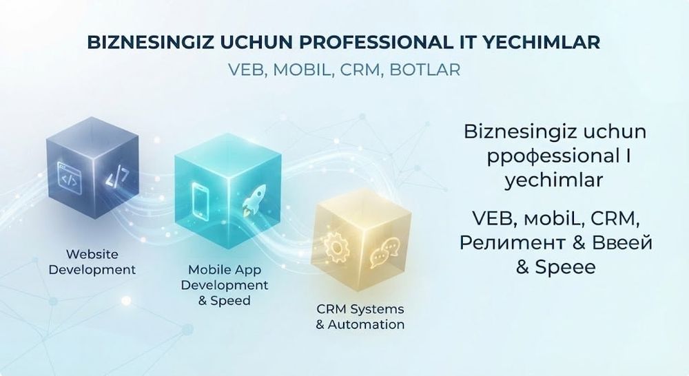 Biznesingiz uchun tayyor dasturiy yechimlar va saytlar.