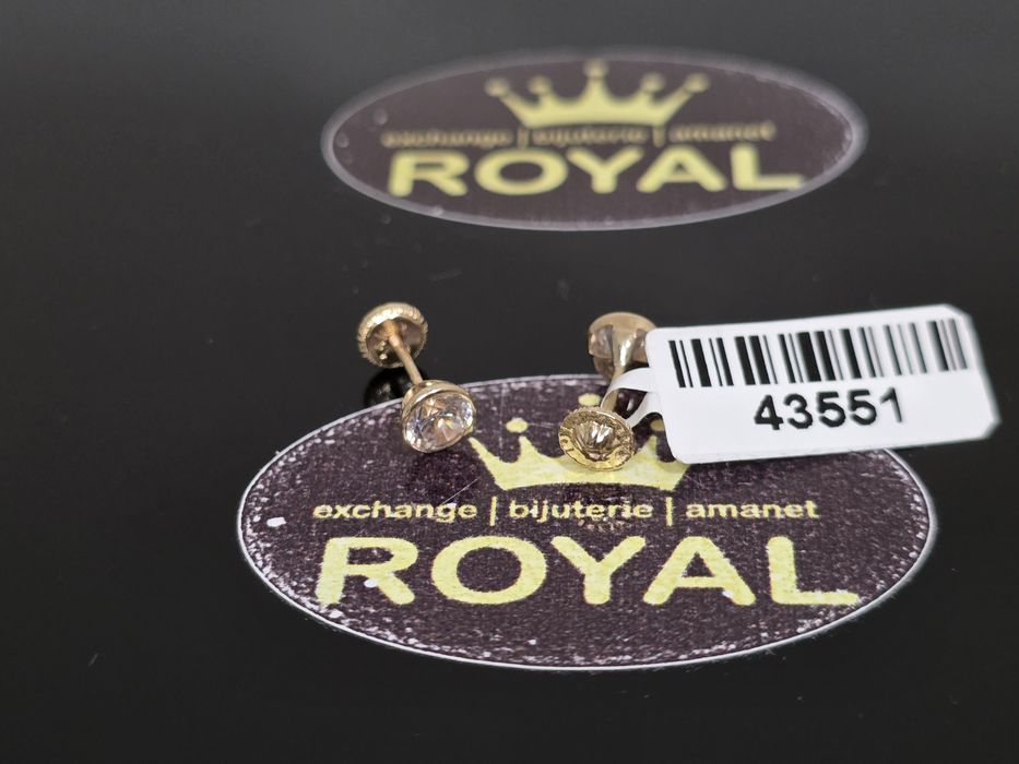 Bijuteria Royal: Cercei aur 14k/0.67 gr