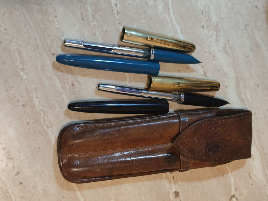 Stilou Vintage Hero 329 "Youth" + Toc Piele Original (Anii '70-'80) set toc piele