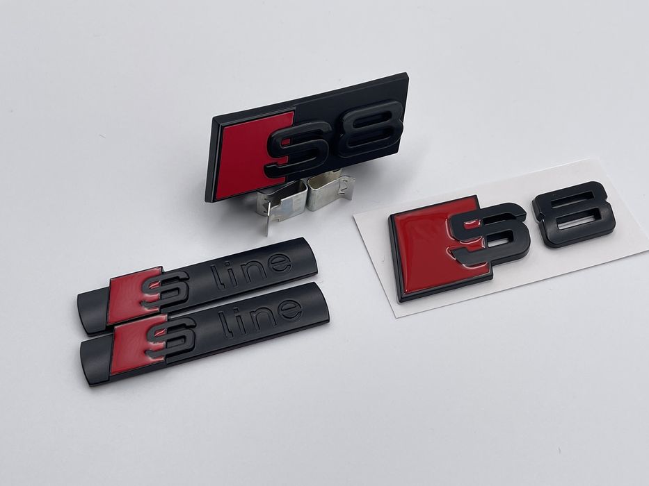 Set Embleme Audi S8 negru
