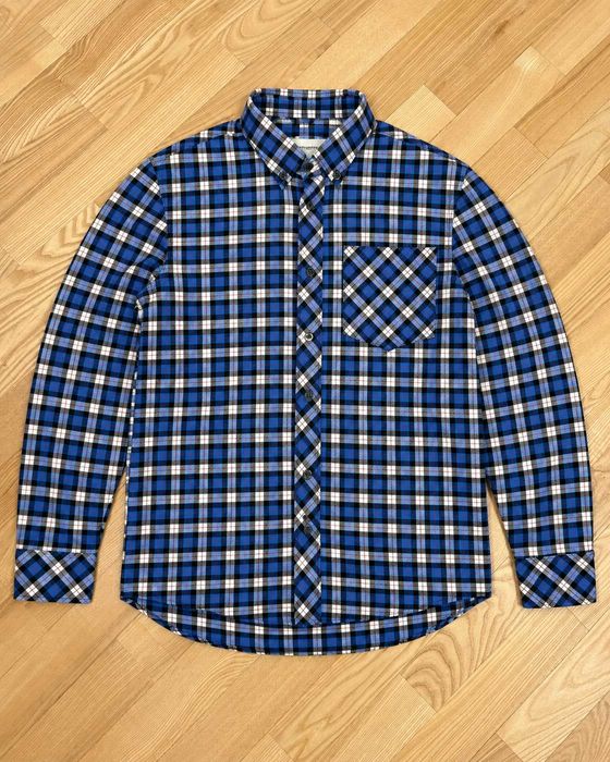 Carhartt WIP L/S Lanark Shirt Cămașă Flanel în Carouri Albastru Negru Alb – 100% Bumbac – Mărimea S
