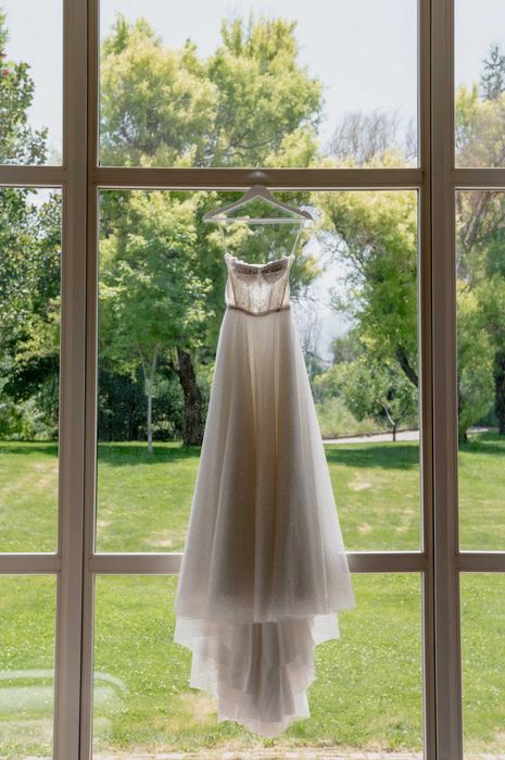 Свадебное платье б/у - размер XS