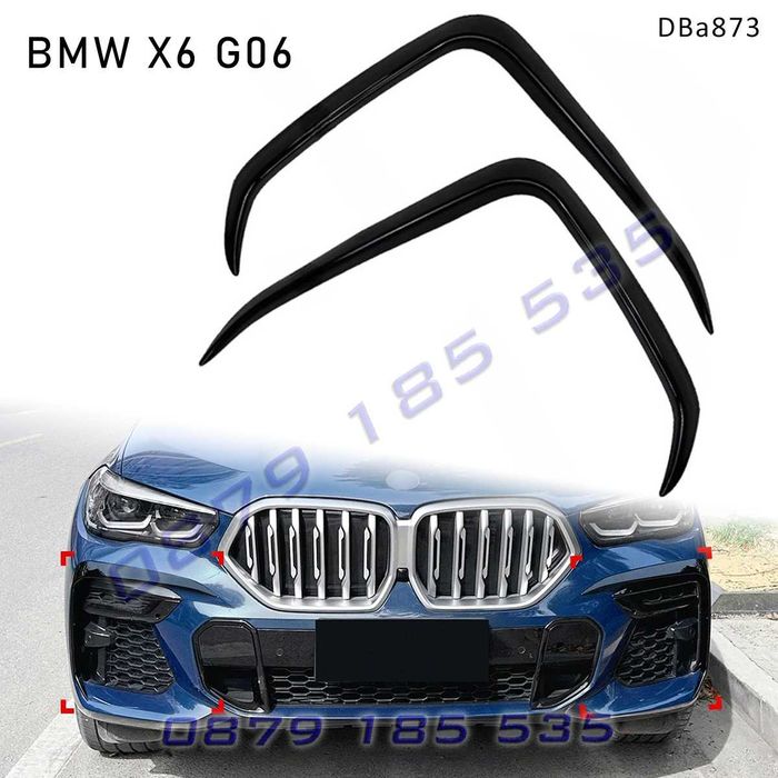 Тунинг сплитер добавки предна броня BMW X6 G06 M 19-22 бмв х6 г06