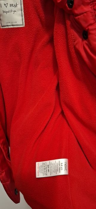 Geacă roșie cu fundițe 3-4 ani