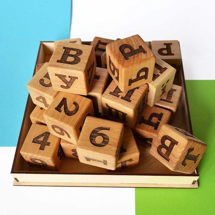 Кубики деревянные развивающие игрушки для детей.