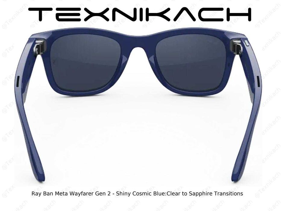 Ray Ban Meta Wayfarer Gen 2 - Shiny Cosmic Blue/Clear to Sapphire