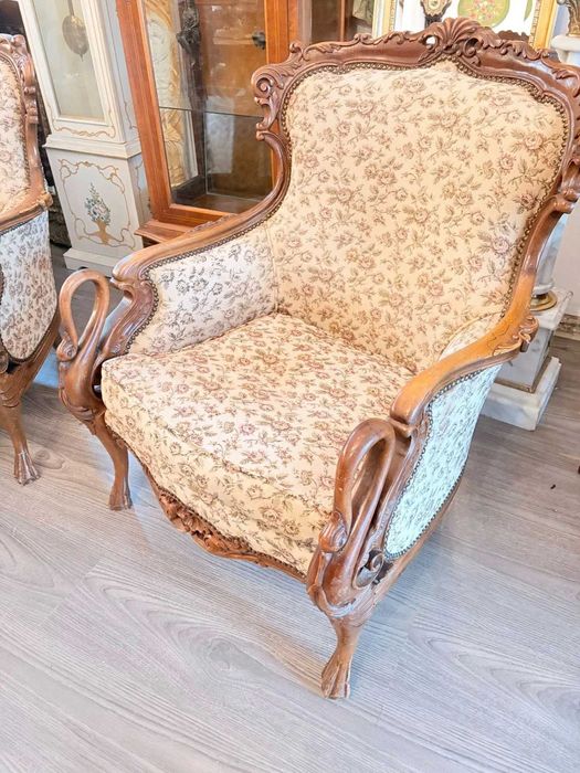 pereche de fotolii din lemn