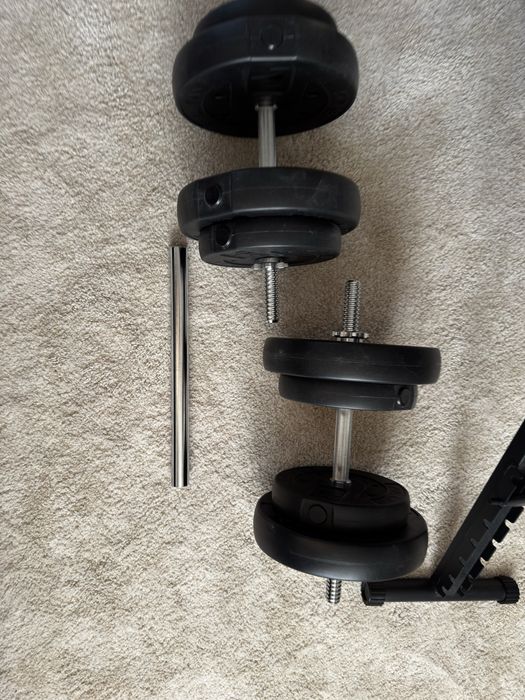 Gantere modulare + Bancă modulară exerciții