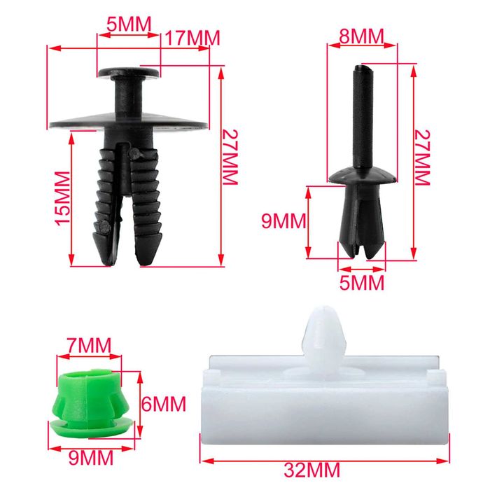 Set de cleme pentru praguri laterale pentru BMW E36 E39 E46 E90 E91