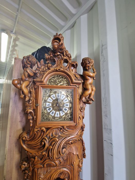 Ceas podea antic lemn masiv