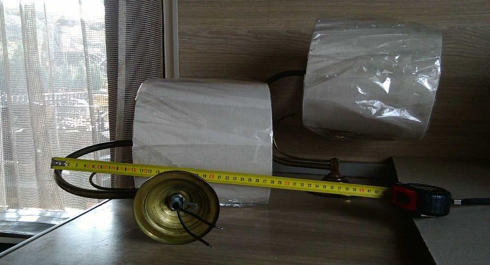 Масивни месингови аплици лампи за стена три чифта