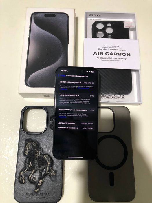 iPhone 15 pro 256gb 87akb ios 18