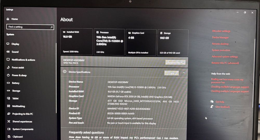 Laptop Gaming MSI GF63 Thin