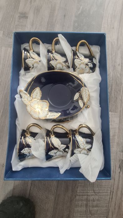 Set 6  cești cafea cu farfurie