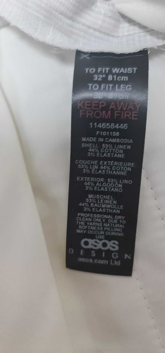 Pantaloni Asos din in