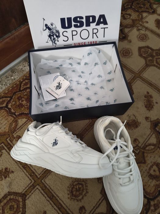 Бели маратонки UPSA SPORT Polo Ralph Lauren