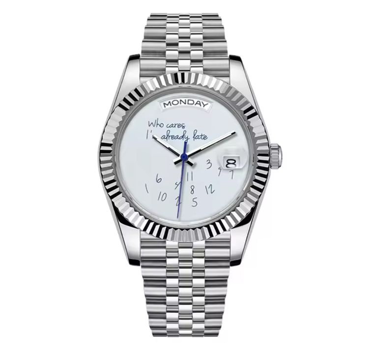 Часовник Seiko Mod Datejust Who cares I’m already late NH35