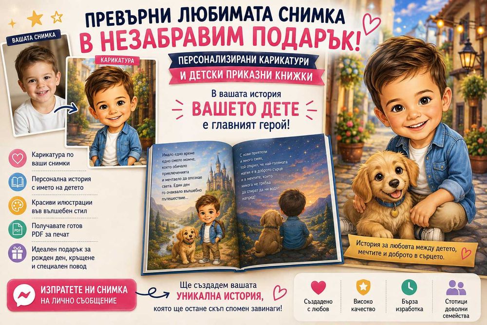 Дигитални карикатури и портрети – Подарете усмивка, уловена в детайли!