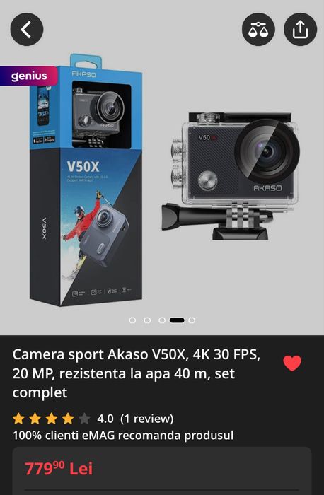 Camera Video Sport Action Akaso V50 X UltraHD 4K Sigilat