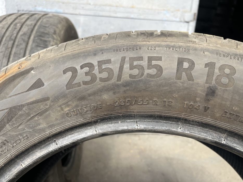 4 бр. летни гуми 235/55/18 Continental DOT 2922 4,5-5 mm