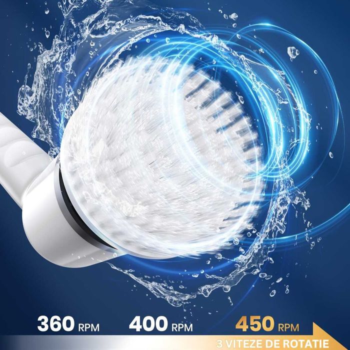 Perie electrica rotativa pentru curatare eficienta, multifunctionala