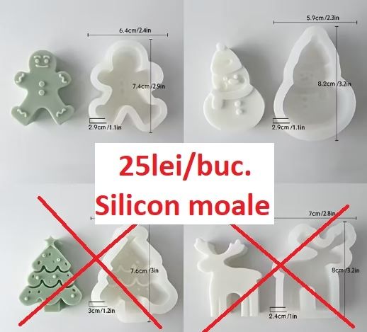 Matrite din Silicon pentru Craciun part 1– lumanari, sapun, ipsos