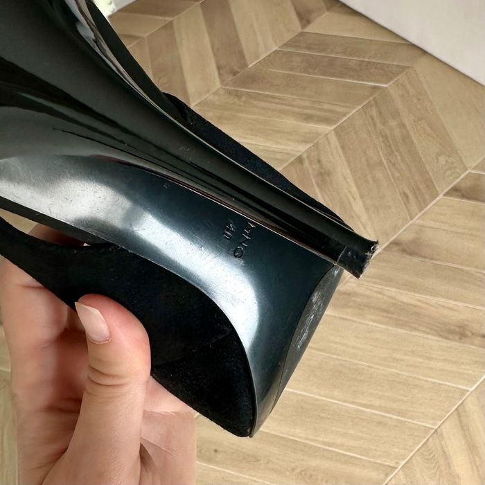 Stiletto velur Mango Zara H&M