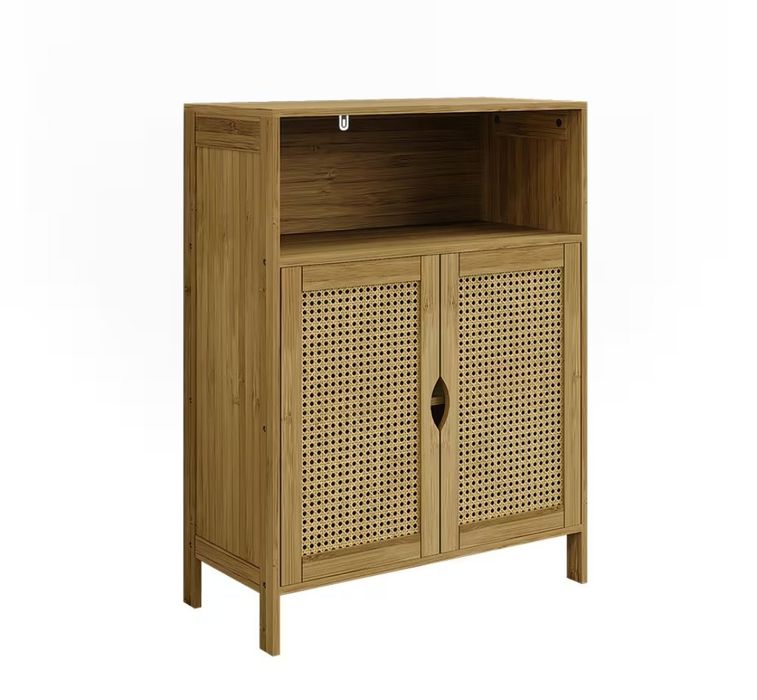 Бамбуков скрин/шкаф с ратан 7483