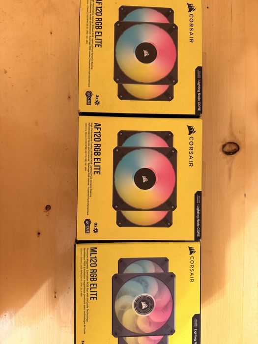 Ventilatoare corsair af120 rgb elite si ml 120 rgb elite