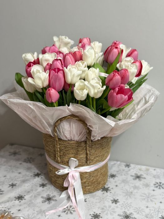 Тюльпан в корзине