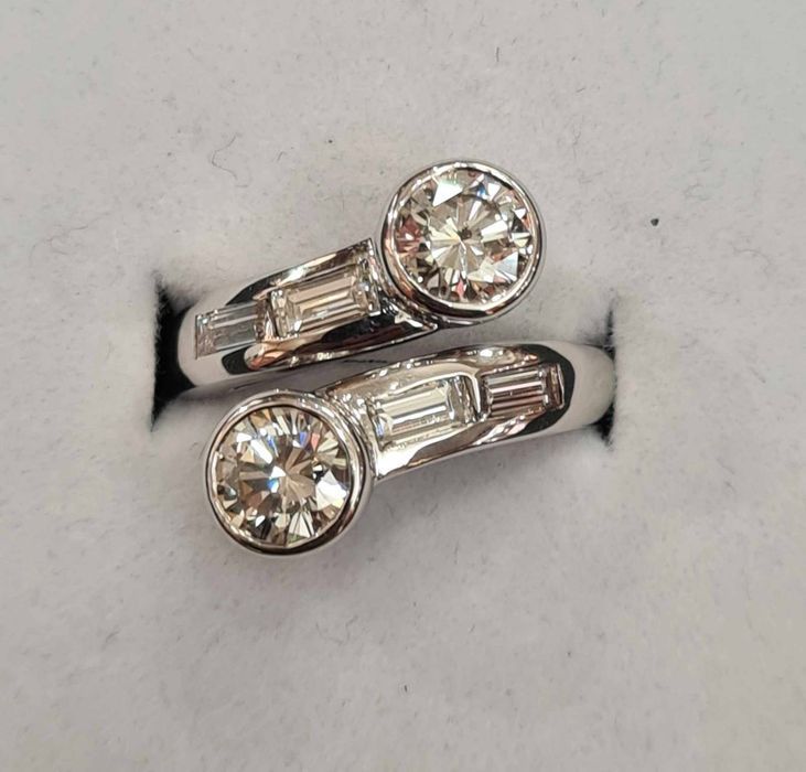 Inel din aur alb 18K cu diamante naturale, 1.89 ct.,IAU253