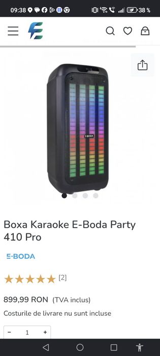 boxa activa portabila excelenta pentru petreceri 30 40 persoane