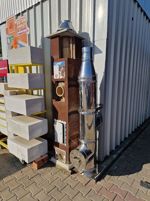 Sistem cos fum inox izolat 50mm, diam int 200 mm , ext 300 mm, H=6M -