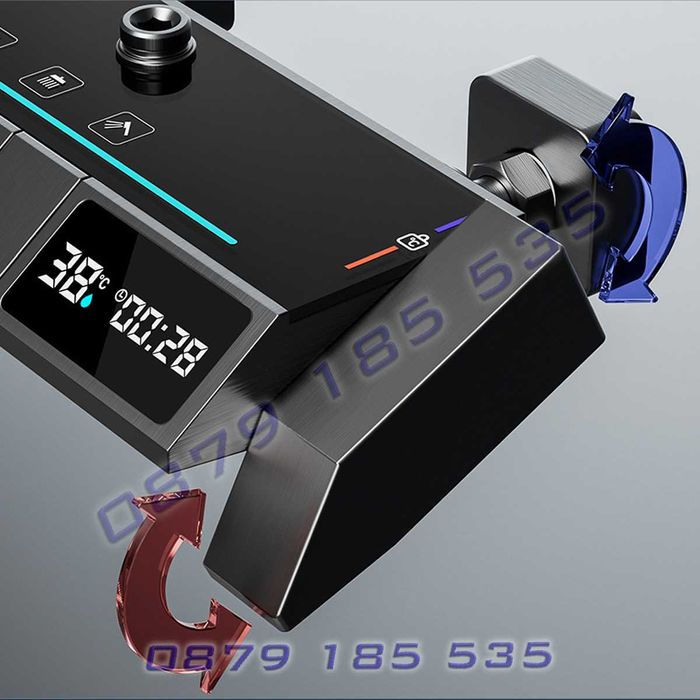 Пиано душ система светлини модерни функции лед дисплей смесител пита