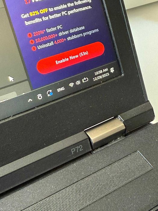 Laptop Lenovo ThinkPad P72 IntelXeon E-2176 32GB RAM Quadro P4200 8Gb