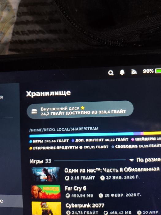 Steam deck LCD на 1тб