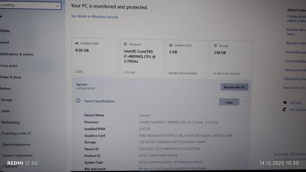 laptop Dell latitude e 6540 i7