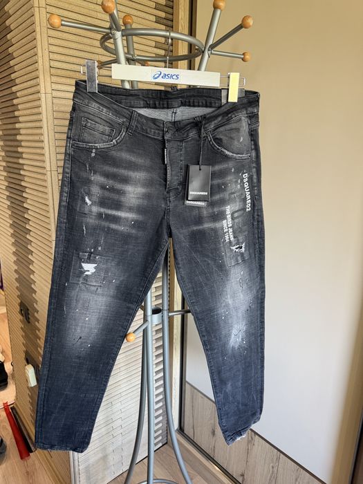 Чисто нови мъжки черни дънки Dsquared2