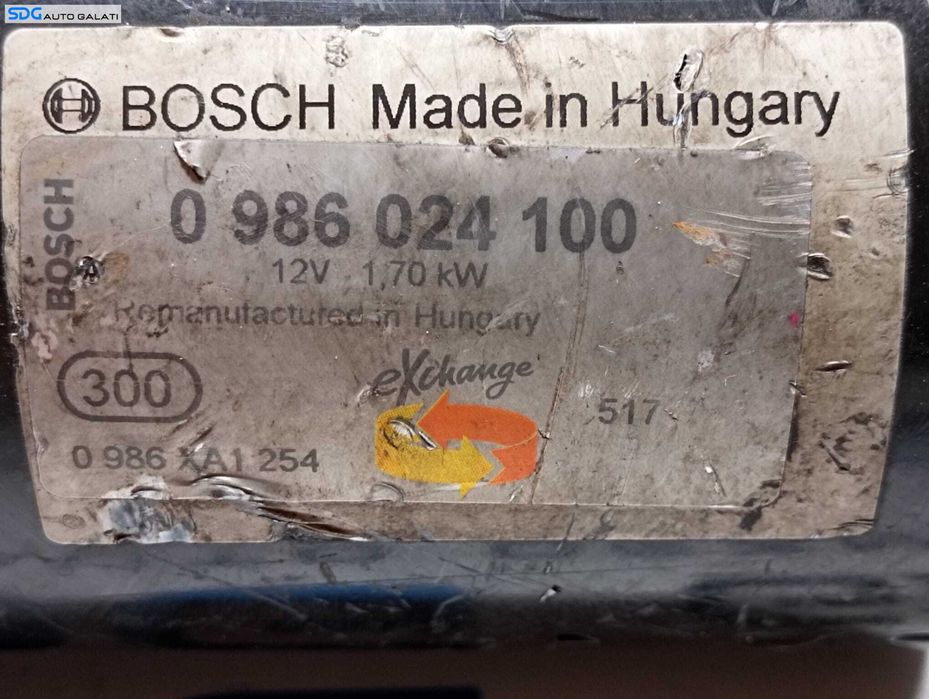 Electromotor cu 11 Dinti Volkswagen Caddy 1.6 TDI CAY CAYE CAYD 2010 - Prezent Cod 02Z911023N 0001123028 [M7209]