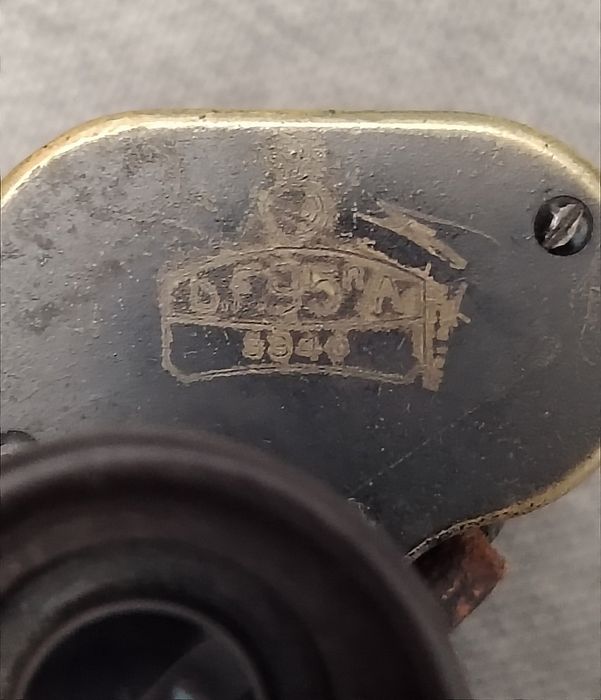 Binoclu militar Carl Zeiss Jena WW1, cu toc original din piele și reticul – de colecție