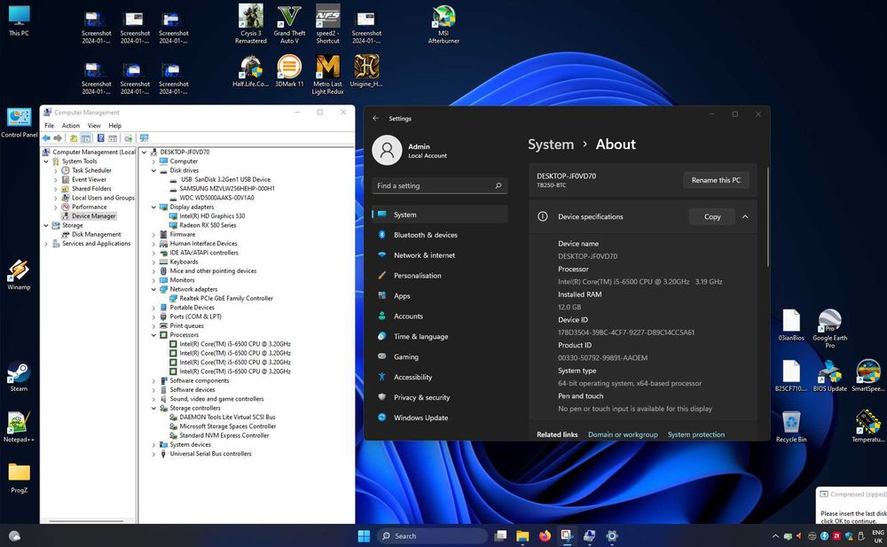 Calculator gaming Biostar-BMW,i5,12GB RAM, AMD RX 580, 1256GB SSD+raid