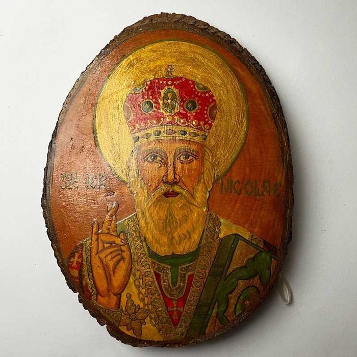 Icoana pictată manual cu Sfântul Ierarh Nicolae