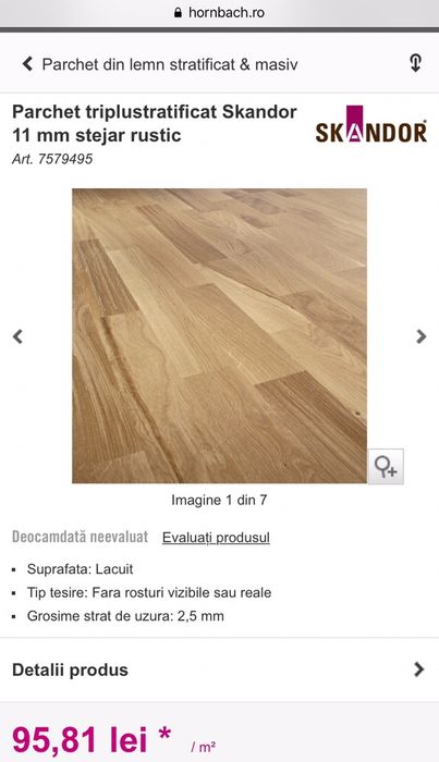 Parchet laminat Skandor 11mm , aprox 7 m2