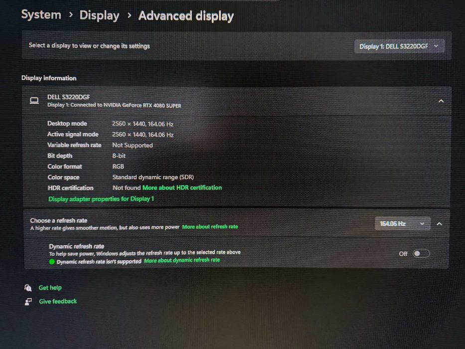 Monitor Gaming LED VA DELL S3220DGF, 32", QHD, 165Hz